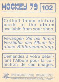 1979 Panini Hockey Stickers #102 Horst-Peter Kretschmer Back