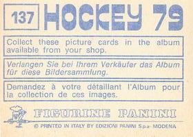 1979 Panini Hockey Stickers #137 Team USSR Back