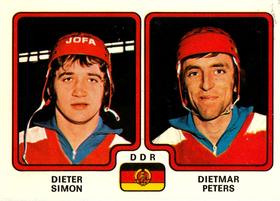 1979 Panini Hockey Stickers #250 Dieter Simon / Dietmar Peters Front