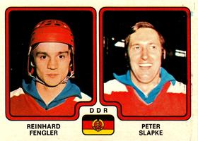 1979 Panini Hockey Stickers #252 Reinhard Fengler / Peter Slapke Front