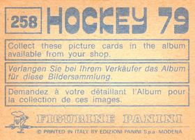 1979 Panini Hockey Stickers #258 Edgar Grubauer / Olivier Anken Back
