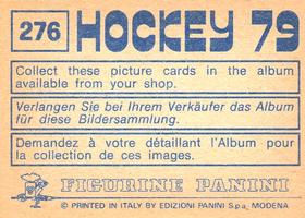 1979 Panini Hockey Stickers #276 Harry van Bilsen / Henk Krikke Back