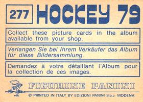 1979 Panini Hockey Stickers #277 Frank van Soldt / George Peternousek Back