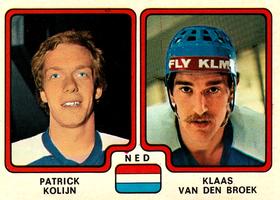 1979 Panini Hockey Stickers #278 Patrick Kolijn / Klaas van den Broek Front