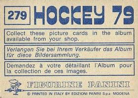 1979 Panini Hockey Stickers #279 Larry van Wieren / Johan Toren Back