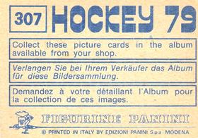 1979 Panini Hockey Stickers #307 Alexander Sadjina / Rudolf Konig Back