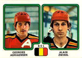 1979 Panini Hockey Stickers #340 Gino Adriaensen / Alain Zwikel Front
