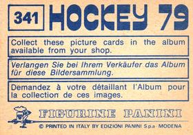 1979 Panini Hockey Stickers #341 Christian Cuvelier / Pierre Sarazin Back