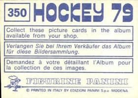 1979 Panini Hockey Stickers #350 Ivan Atanasov / Milcho Nenov Back