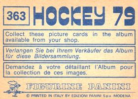 1979 Panini Hockey Stickers #363 Bent Hansen / Per Holten Moller Back