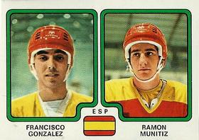 1979 Panini Hockey Stickers #372 Francisco Gonzales / Ramon Munitiz Front