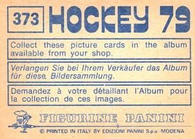 1979 Panini Hockey Stickers #373 Alberto Marin / Bienvenido Aguado Back