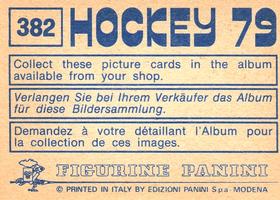 1979 Panini Hockey Stickers #382 Jean Vassieux / Philippe Rey Back