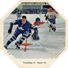 1967-68 York Peanut Butter #19 J.C. Tremblay / Dave Keon Front