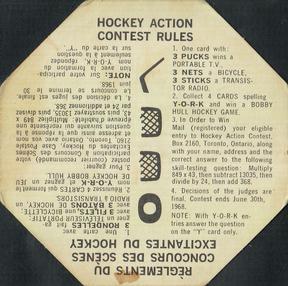 1967-68 York Peanut Butter #27 Ralph Backstrom / Johnny Bower Back
