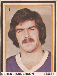 1970-71 Eddie Sargent / Finast NHL Players Stickers #3 Derek Sanderson Front