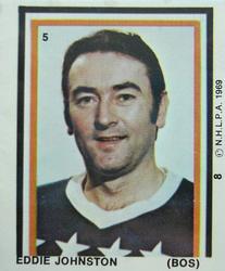 1970-71 Eddie Sargent / Finast NHL Players Stickers #5 Eddie Johnston Front