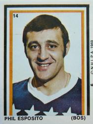 1970-71 Eddie Sargent / Finast NHL Players Stickers #14 Phil Esposito Front