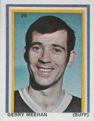 1970-71 Eddie Sargent / Finast NHL Players Stickers #20 Gerry Meehan Front
