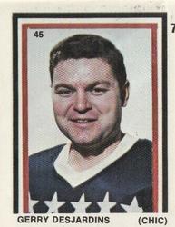 1970-71 Eddie Sargent / Finast NHL Players Stickers #45 Gerry Desjardins Front