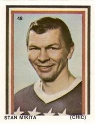 1970-71 Eddie Sargent / Finast NHL Players Stickers #48 Stan Mikita Front