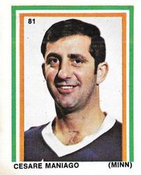 1970-71 Eddie Sargent / Finast NHL Players Stickers #81 Cesare Maniago Front