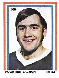 1970-71 Eddie Sargent / Finast NHL Players Stickers #100 Rogatien Vachon Front