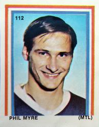 1970-71 Eddie Sargent / Finast NHL Players Stickers #112 Phil Myre Front