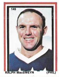 1970-71 Eddie Sargent / Finast NHL Players Stickers #145 Ralph MacSweyn Front