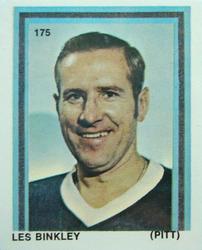 1970-71 Eddie Sargent / Finast NHL Players Stickers #175 Les Binkley Front