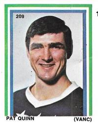 1970-71 Eddie Sargent / Finast NHL Players Stickers #209 Pat Quinn Front