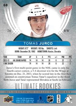 2013-14 Upper Deck Ultimate Collection #68 Tomas Jurco Back