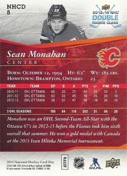 2014 Upper Deck National Hockey Card Day Canada #NHCD 8 Sean Monahan Back