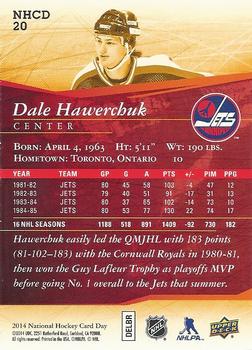 2014 Upper Deck National Hockey Card Day Canada #NHCD 20 Dale Hawerchuk Back
