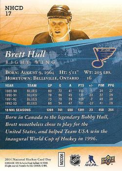 2014 Upper Deck National Hockey Card Day USA #NHCD 17 Brett Hull Back