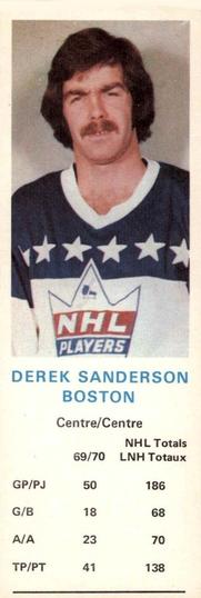 1970-71 Dad's Cookies #NNO Derek Sanderson Front