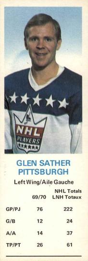 1970-71 Dad's Cookies #NNO Glen Sather Front