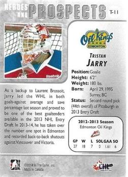 2013-14 In The Game Heroes and Prospects - Tenth Anniversary Tribute #T-11 Tristan Jarry Back