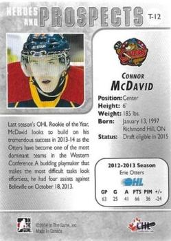 2013-14 In The Game Heroes and Prospects - Tenth Anniversary Tribute #T-12 Connor McDavid Back