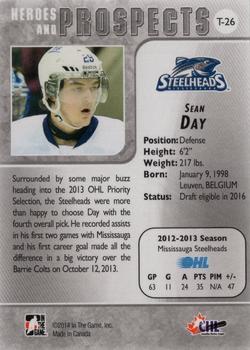2013-14 In The Game Heroes and Prospects - Tenth Anniversary Tribute #T-26 Sean Day Back