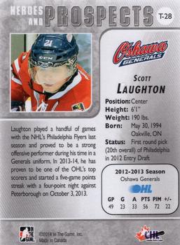 2013-14 In The Game Heroes and Prospects #T-28 Scott Laughton Back