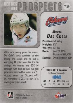 2013-14 In The Game Heroes and Prospects #T-29 Michael Dal Colle Back