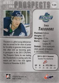 2013-14 In The Game Heroes and Prospects - Tenth Anniversary Tribute #T-39 Shea Theodore Back