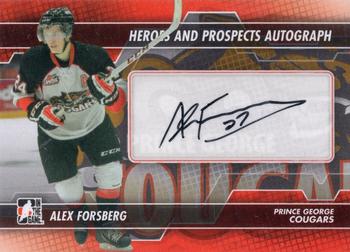 2013-14 In The Game Heroes and Prospects - Autographs #A-AF Alex Forsberg Front