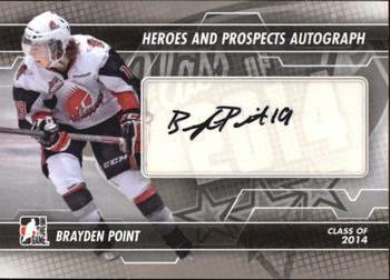 2013-14 In The Game Heroes and Prospects - Autographs #A-BP Brayden Point Front
