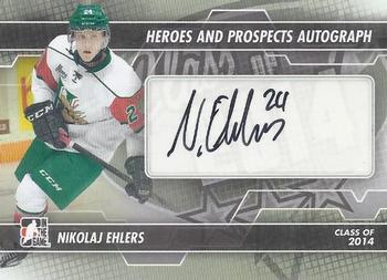 2013-14 In The Game Heroes and Prospects - Autographs #A-NE Nikolaj Ehlers Front