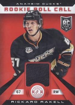 2013-14 Panini Totally Certified - Rookie Roll Call Red Jersey #RR-RR Rickard Rakell Front