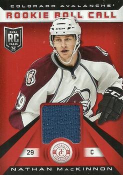 2013-14 Panini Totally Certified - Rookie Roll Call Red Jersey #RR-NMK Nathan MacKinnon Front