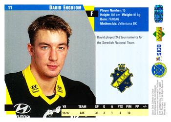 1997-98 Collector's Choice Swedish #11 David Engblom Back