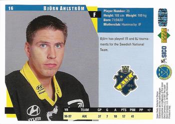 1997-98 Collector's Choice Swedish #16 Bjorn Ahlstrom Back